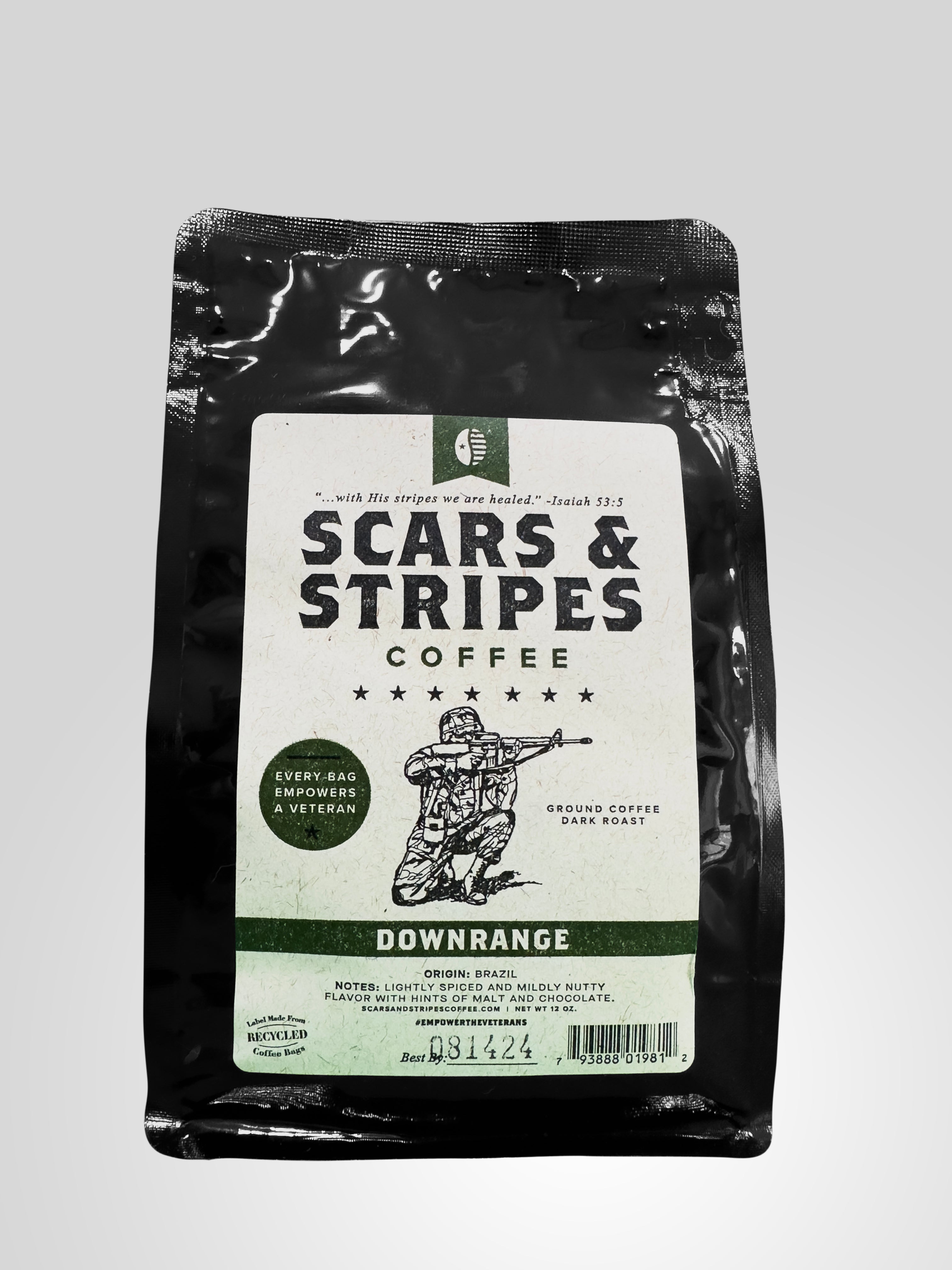Downrange Coffee Prices Vary by Size Scars and Stripes Coffee